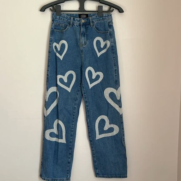 Cider Heartthrob High Waist Straight Leg Jeans Size S - Picture 3 of 7